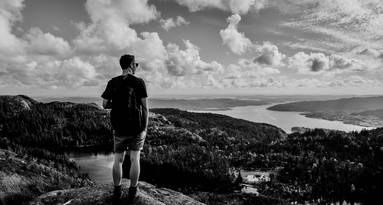 Scenic mountain overlook